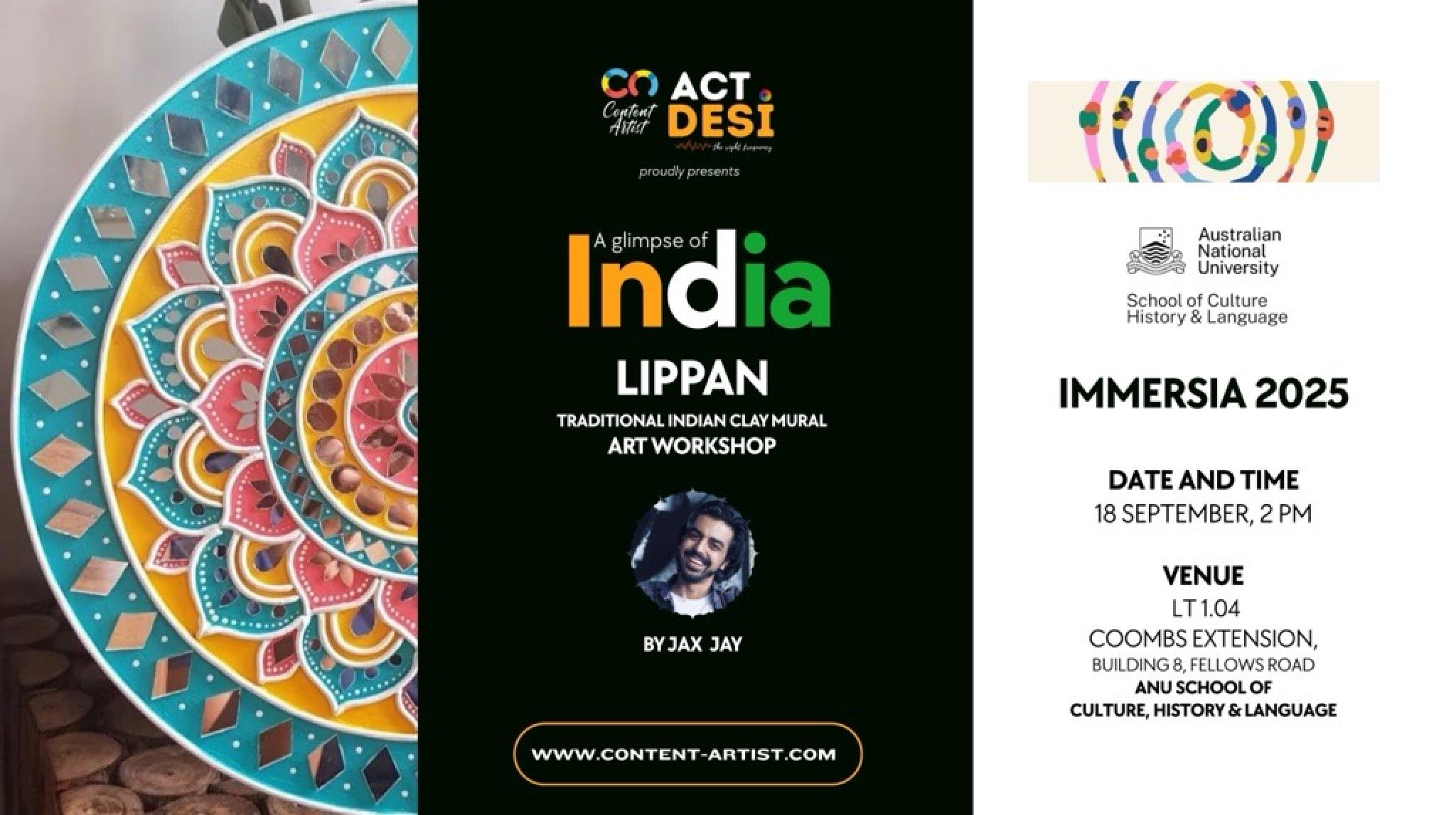 A Glimpse of India: Lippan Clay Art Mural Workshop