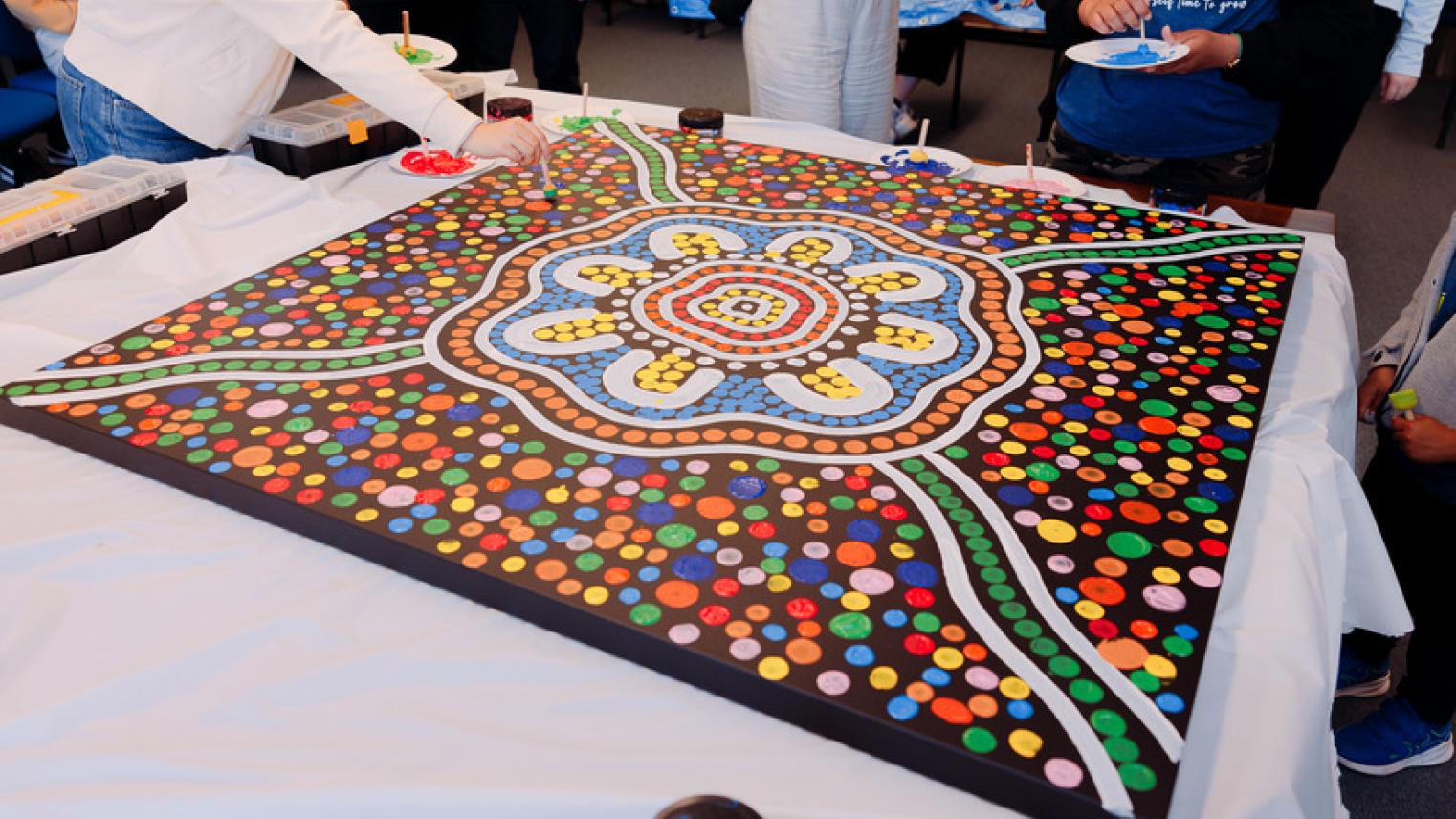 Wiradjuri Echoes dot painting workshop